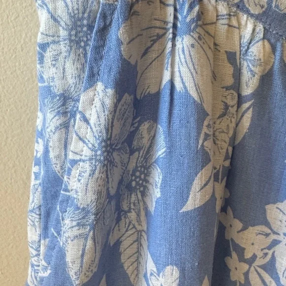 C&C California  100% linen Blue and White Women's Skirt Size XL - Picture 10 of 11